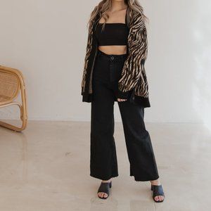 ZARA Marine Straight Jeans in Black